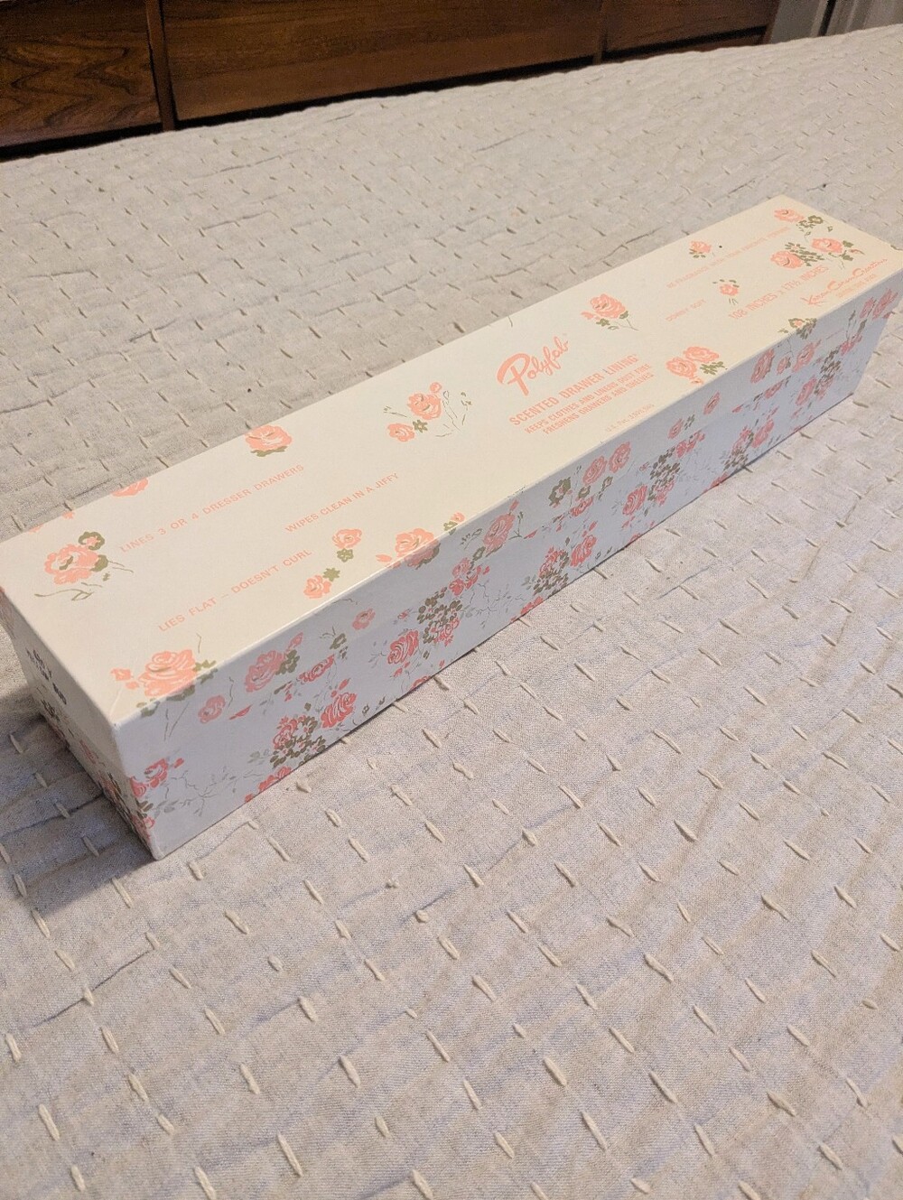 Vintage Karen Carson Polyfab Scented Padded Drawer Liner  Yellow Roses